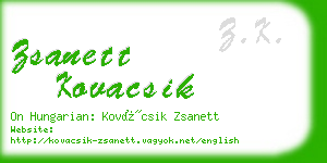 zsanett kovacsik business card